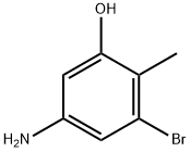 5-Amino-3-bromo-2-methylphenol Struktur