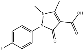 1H-Pyrazole-4-carboxylic acid, 2-(4-fluorophenyl)-2,3-dihydro-1,5-dimethyl-3-oxo- Structure