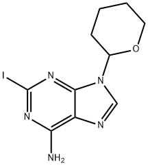 9H-Purin-6-amine, 2-iodo-9-(tetrahydro-2H-pyran-2-yl)-,1195939-15-1,结构式