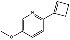 Pyridine, 2-(1-cyclobuten-1-yl)-5-methoxy- Structure