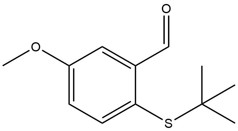 2-[(1,1-Dimethylethyl)thio]-5-methoxybenzaldehyde Structure