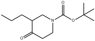 1-Piperidinecarboxylic acid, 4-oxo-3-propyl-, 1,1-dimethylethyl ester Struktur