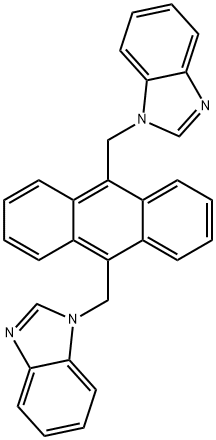 9,10-bis((1H-benzo[d]imidazol-1-yl)methyl)anthracene Struktur