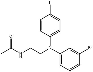 N-(2-((3-溴苯基)(4-氟苯基)氨基)乙基)乙酰胺 结构式