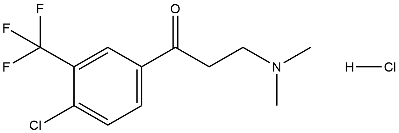 1-[4-Chloro-3-(trifluoromethyl)phenyl]-3-(dimethylamino)-1-propanone Hydrochloride Structure