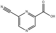 2-Pyrazinecarboxylic acid, 6-cyano- Structure