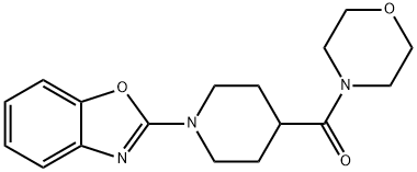 [1-(2-Benzoxazolyl)-4-piperidinyl]-4-morpholinylmethanone Struktur