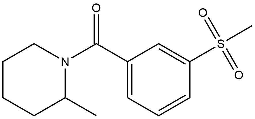 (2-Methyl-1-piperidinyl)[3-(methylsulfonyl)phenyl]methanone Structure