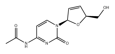 Cytidine, N-acetyl-2',3'-didehydro-2',3'-dideoxy- Structure