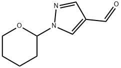 1H-Pyrazole-4-carboxaldehyde, 1-(tetrahydro-2H-pyran-2-yl)- Structure