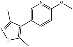 Pyridine, 5-(3,5-dimethyl-4-isoxazolyl)-2-methoxy- Struktur