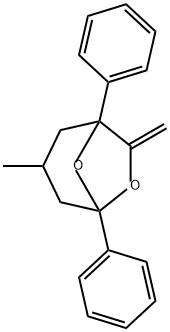 3-Methyl-7-methylene-1,5-diphenyl-6,8-dioxabicyclo[3.2.1]octane 结构式