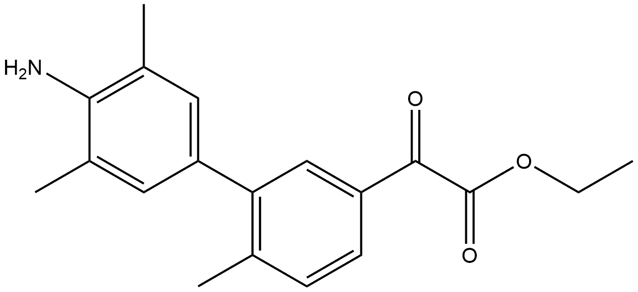 [1,1'-Biphenyl]-3-acetic acid, 4'-amino-3',5',6-trimethyl-α-oxo-, ethyl ester,119867-96-8,结构式