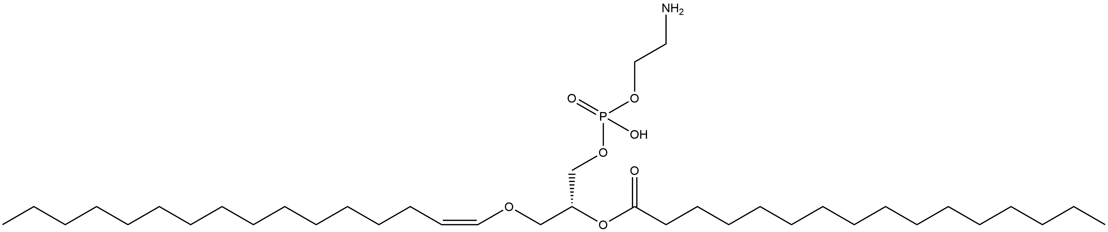 1-1(Z)-Hexadecenyl-2-Palmitoyl-sn-glycero-3-PE,1199257-33-4,结构式