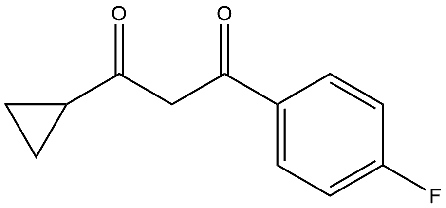 1-cyclopropyl-3-(4-fluorophenyl)propane-1,3-dione 化学構造式