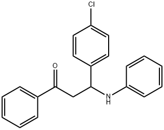 1-Propanone, 3-(4-chlorophenyl)-1-phenyl-3-(phenylamino)- 结构式