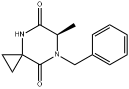 4,7-Diazaspiro[2.5]octane-5,8-dione, 6-methyl-7-(phenylmethyl)-, (6R)- Structure