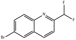 Quinoline, 6-bromo-2-(difluoromethyl)- 化学構造式