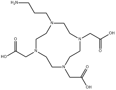 1,4,7,10-Tetraazacyclododecane-1,4,7-triacetic acid, 10-(3-aminopropyl)- Structure