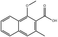 2-Naphthalenecarboxylic acid, 1-methoxy-3-methyl-,120046-11-9,结构式