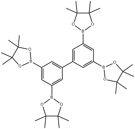 1,3,2-DIOXABOROLANE, 2,2',2'',2'''-[1,1'-BIPHENYL]-3,3',5,5'-TETRAYLTETRAKIS[4,4,5,5-TETRAMETHYL-,1201800-16-9,结构式