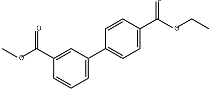 [1,1'-Biphenyl]-3,4'-dicarboxylic acid, 4'-ethyl 3-methyl ester Structure