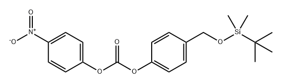 Carbonic acid, 4-[[[(1,1-dimethylethyl)dimethylsilyl]oxy]methyl]phenyl 4-nitrophenyl ester Struktur