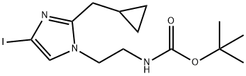 Carbamic acid, N-[2-[2-(cyclopropylmethyl)-4-iodo-1H-imidazol-1-yl]ethyl]-, 1,1-dimethylethyl ester Structure
