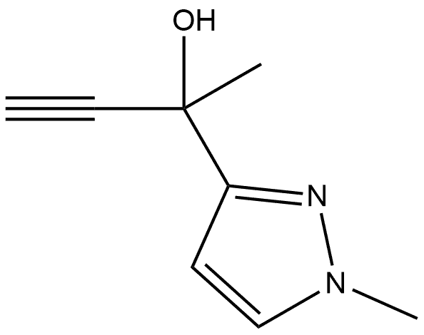 1H-Pyrazole-3-methanol, α-ethynyl-α,1-dimethyl- 化学構造式