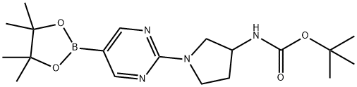 1202805-34-2 tert-Butyl 1-(5-(4,4,5,5-tetramethyl-1,3,2-dioxaborolan-2-yl)pyrimidin-2-yl)pyrrolidin-3-ylcarbamate