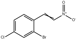 Benzene, 2-bromo-4-chloro-1-(2-nitroethenyl)- Structure