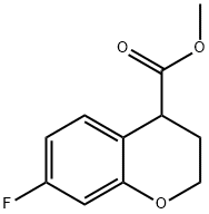 2H-1-Benzopyran-4-carboxylic acid, 7-fluoro-3,4-dihydro-, methyl ester 化学構造式