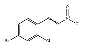 Benzene, 4-bromo-2-chloro-1-(2-nitroethenyl)- Struktur