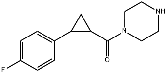 Methanone, [2-(4-fluorophenyl)cyclopropyl]-1-piperazinyl- Struktur