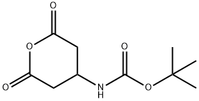 Carbamic acid, N-(tetrahydro-2,6-dioxo-2H-pyran-4-yl)-, 1,1-dimethylethyl ester Struktur