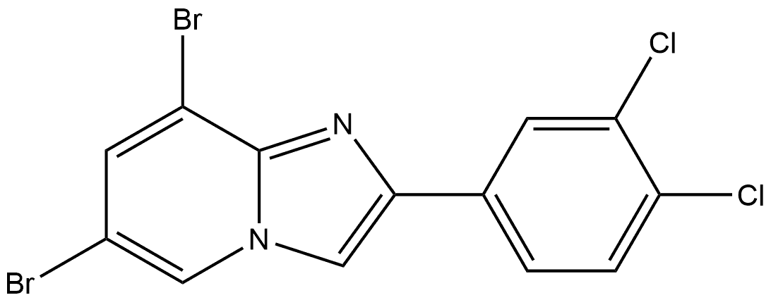 6,8-Dibromo-2-(3,4-dichlorophenyl)imidazo[1,2-a]pyridine Structure