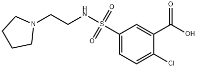 2-Chloro-5-{[2-(pyrrolidin-1-yl)ethyl]sulfamoyl}benzoic acid Structure