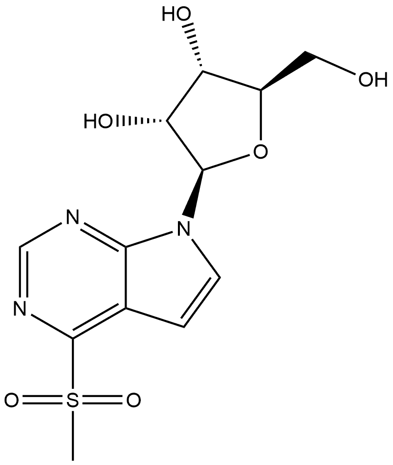 7H-Pyrrolo[2,3-d]pyrimidine, 4-(methylsulfonyl)-7-β-D-ribofuranosyl-