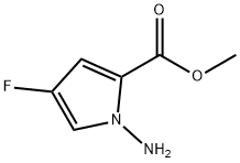 1H-Pyrrole-2-carboxylic acid, 1-amino-4-fluoro-, methyl ester 化学構造式