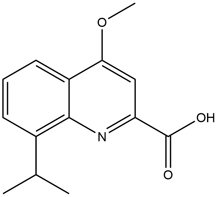 4-Methoxy-8-(1-methylethyl)-2-quinolinecarboxylic acid Structure