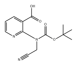 3-Pyridinecarboxylic acid, 2-[(cyanomethyl)[(1,1-dimethylethoxy)carbonyl]amino]- Structure