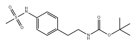 Carbamic acid, N-[2-[4-[(methylsulfonyl)amino]phenyl]ethyl]-, 1,1-dimethylethyl ester Structure