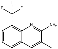 3-Methyl-8-(trifluoromethyl)quinolin-2-amine Struktur