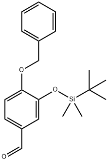 4-(苄氧基)-3-[(叔丁基二甲基硅基)氧基]苯甲醛, 1205539-37-2, 结构式