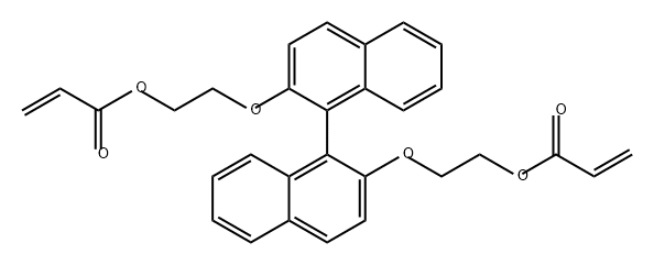 2-Propenoic acid, 1,1'-[[1,1'-binaphthalene]-2,2'-diylbis(oxy-2,1-ethanediyl)] ester 结构式