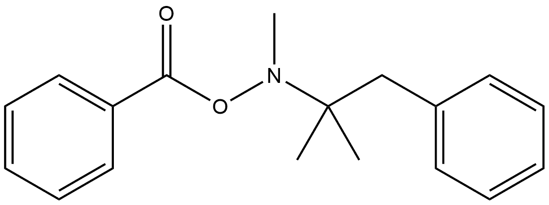 N-(BENZOYLOXY)-N,Α,Α-TRIMETHYL-BENZENEETHANAMINE 结构式