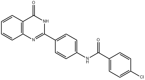 Benzamide, 4-chloro-N-[4-(3,4-dihydro-4-oxo-2-quinazolinyl)phenyl]- Structure