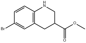 3-Quinolinecarboxylic acid, 6-bromo-1,2,3,4-tetrahydro-, methyl ester Structure