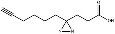 3H-Diazirine-3-propanoic acid, 3-(5-hexyn-1-yl)- Struktur