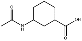 Cyclohexanecarboxylic acid, 3-(acetylamino)- Struktur